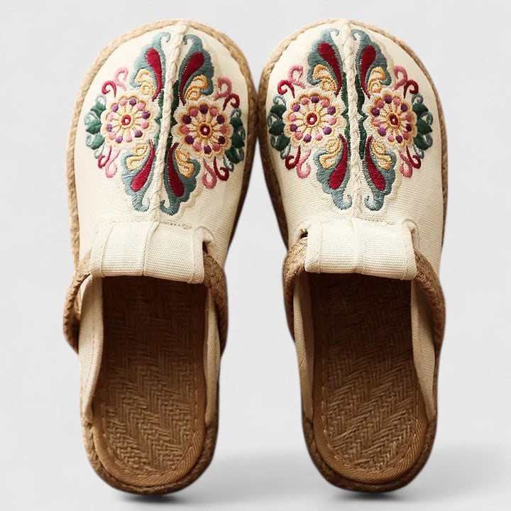Marousse | Women Comfortable Handmade Floral Mules