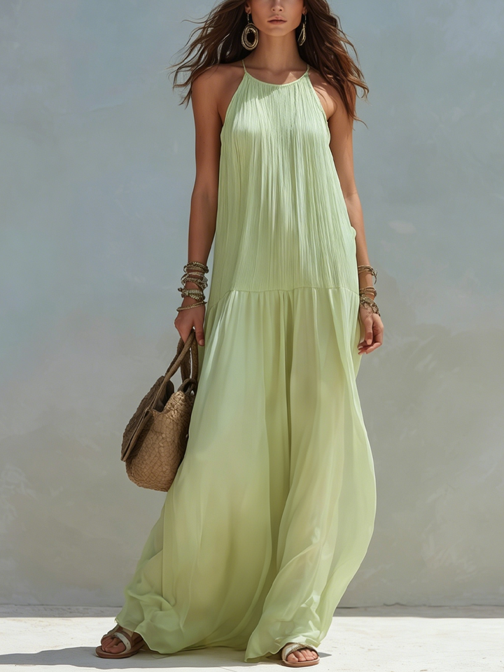 Pistache | Pistachio Green Boho Maxi Dress