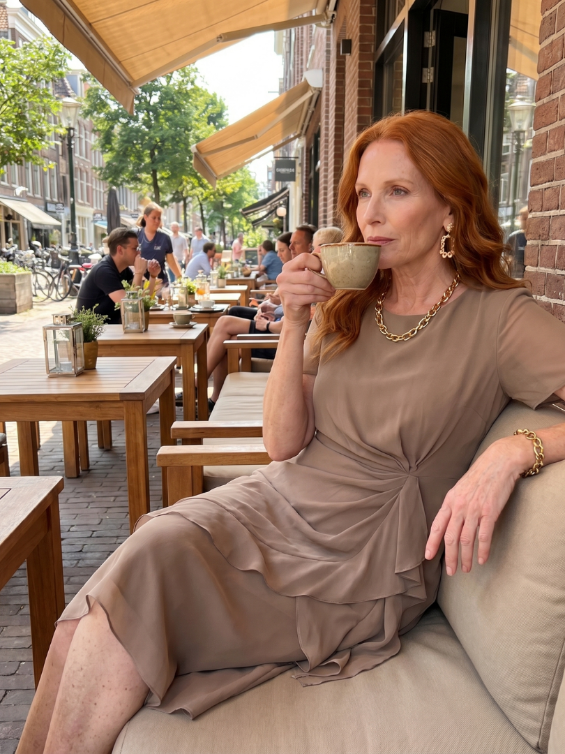 Sara | Elegant Chiffon Draped Dress