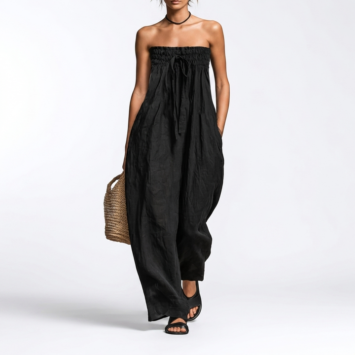 Nina™ | Elegant Strapless Jumpsuit