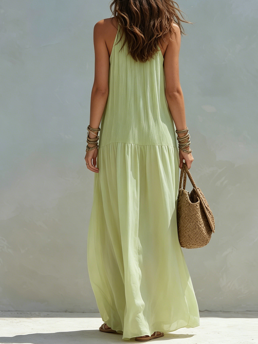 Pistache | Pistachio Green Boho Maxi Dress