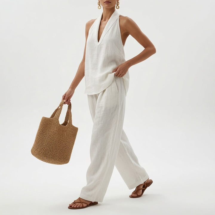 Zoë™ | Sleeveless Set with Wide-Leg Trousers