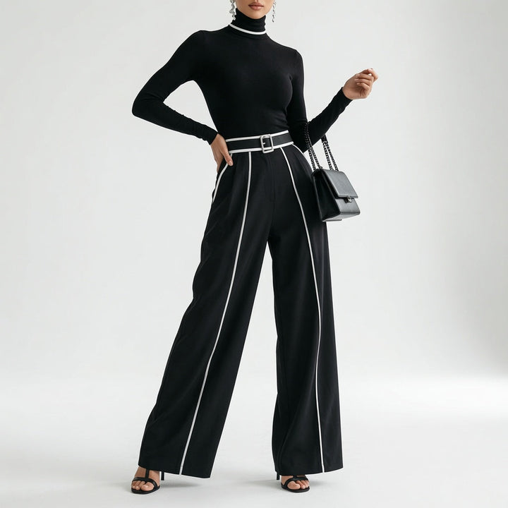 Vera™ | Elegant 2-Piece Set with Contrast Detailing