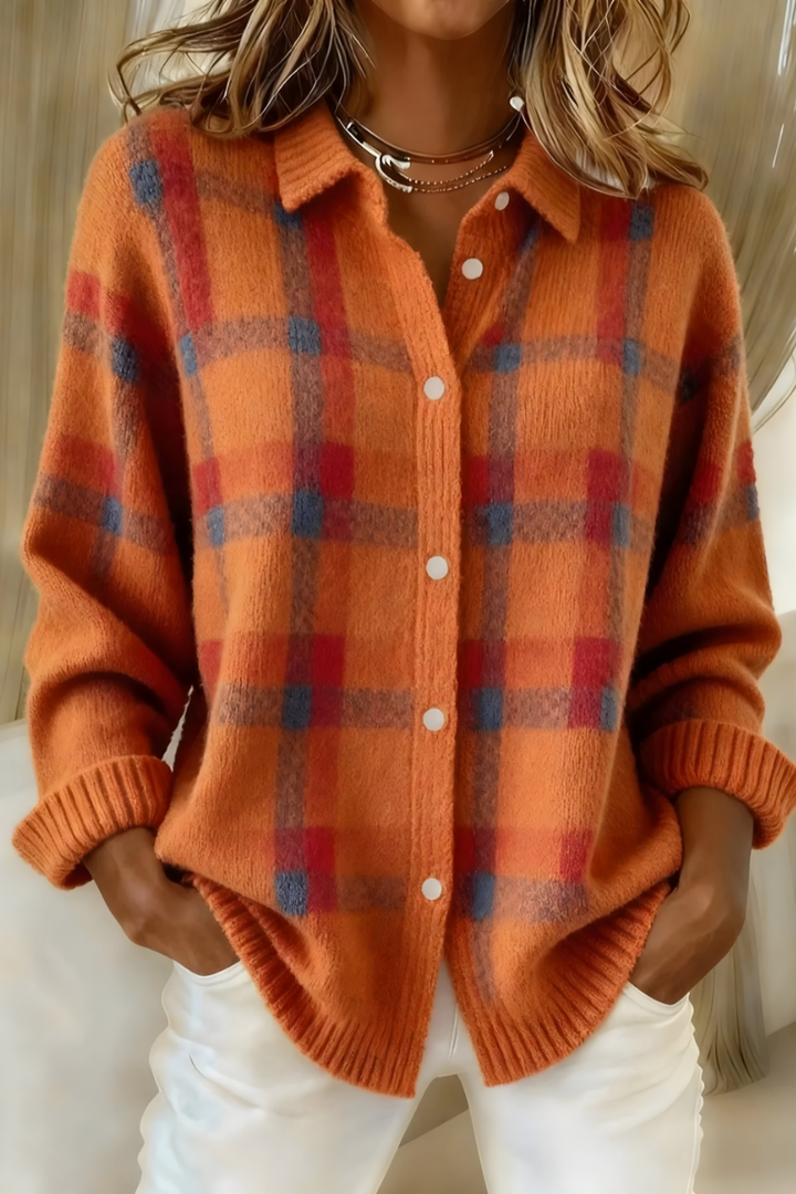 Lunelien | Stylish Checked Cardigan