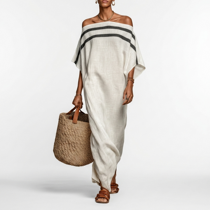 Aveline™ | Off-Shoulder Maxi Dress with Batwing Sleeves
