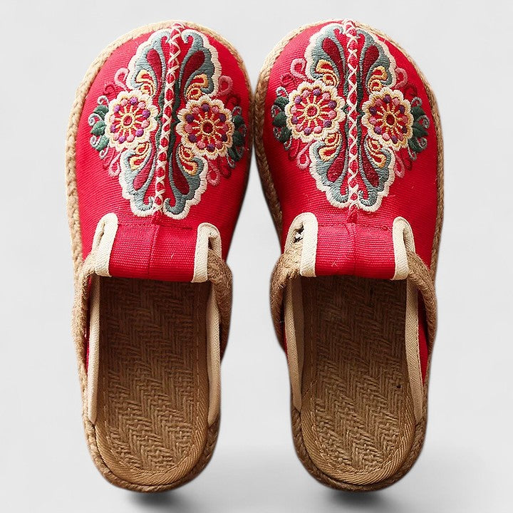 Marousse | Women Comfortable Handmade Floral Mules