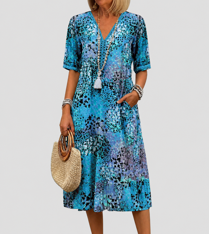 Andrea | Vibrant Midi Dress