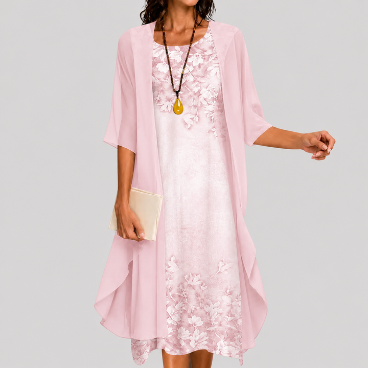 Venolia | Two-Piece Dress With A Floral Print
