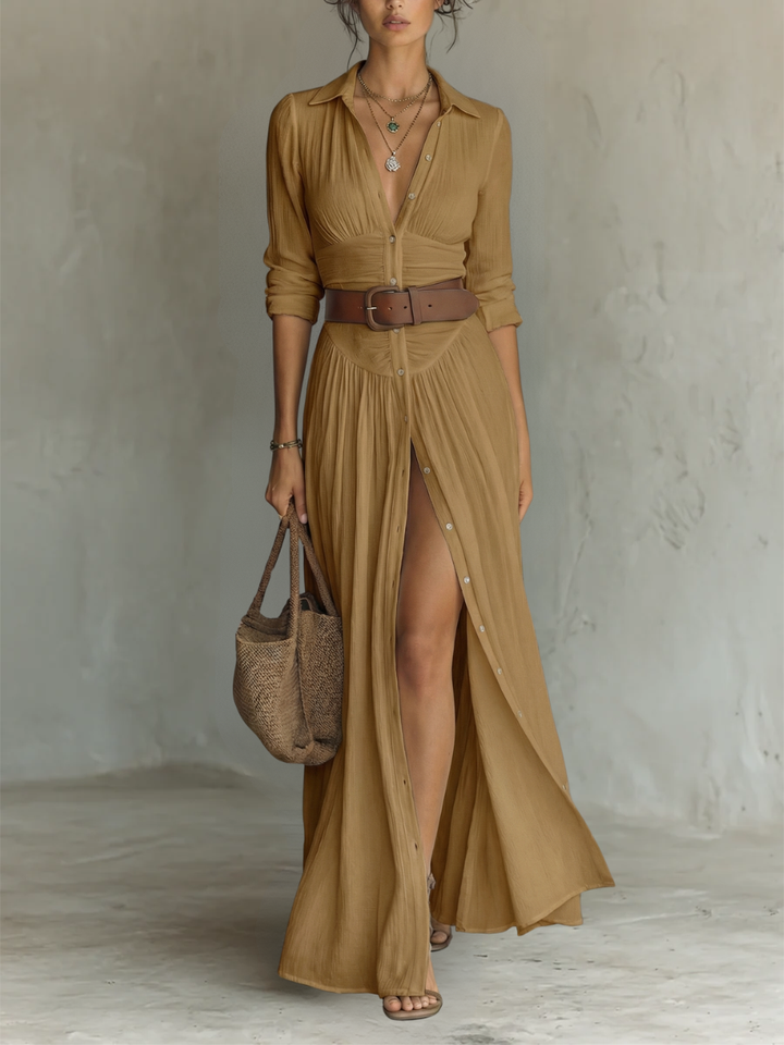 Noémie | Elegant Long Sleeve Maxi Dress
