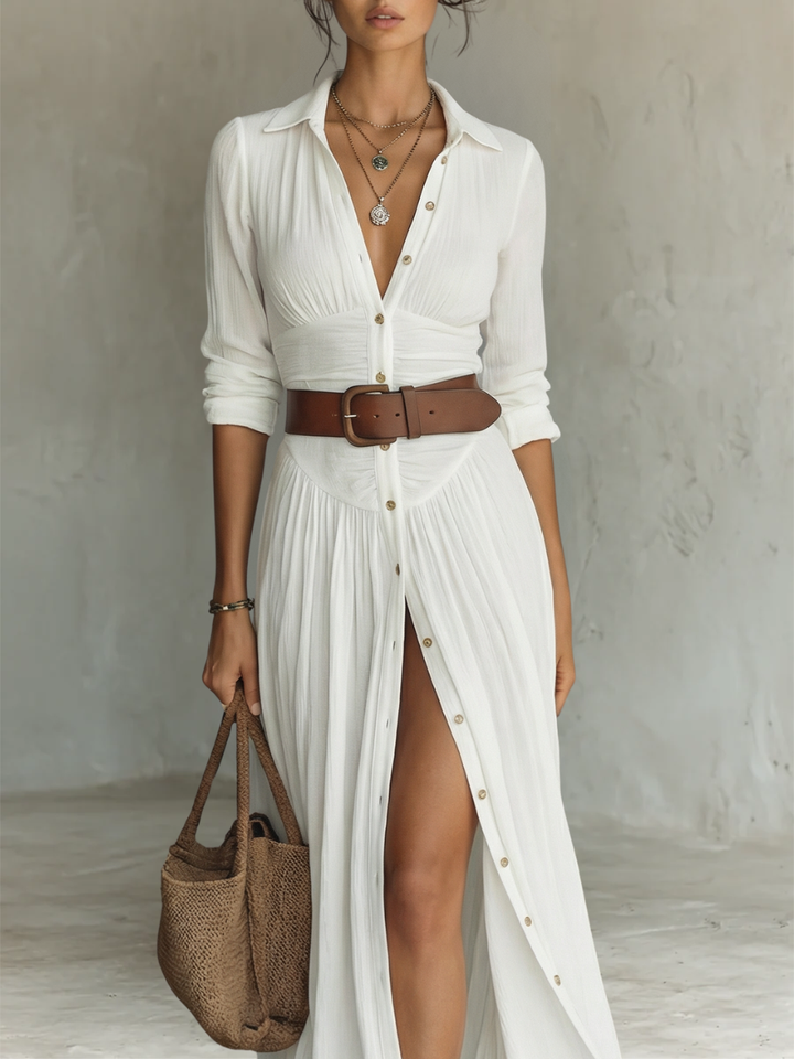 Noémie | Elegant Long Sleeve Maxi Dress