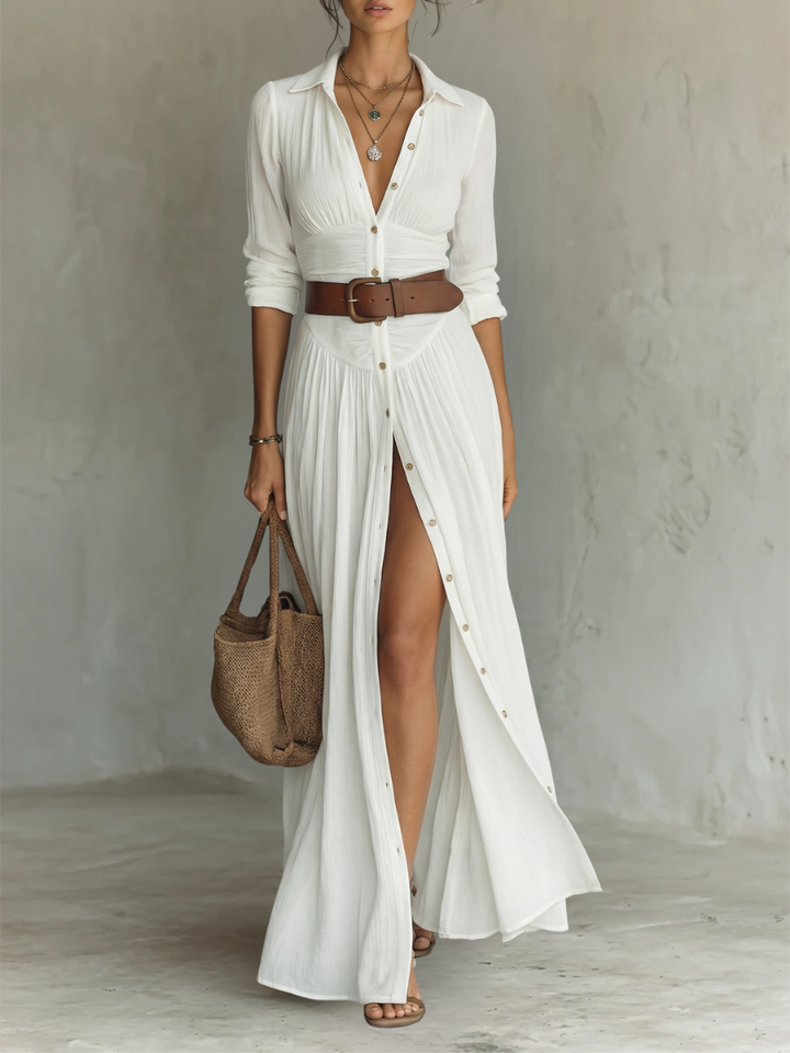 Noémie | Elegant Long Sleeve Maxi Dress