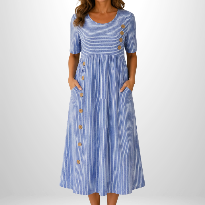 Wanda | Striped Midi Dress