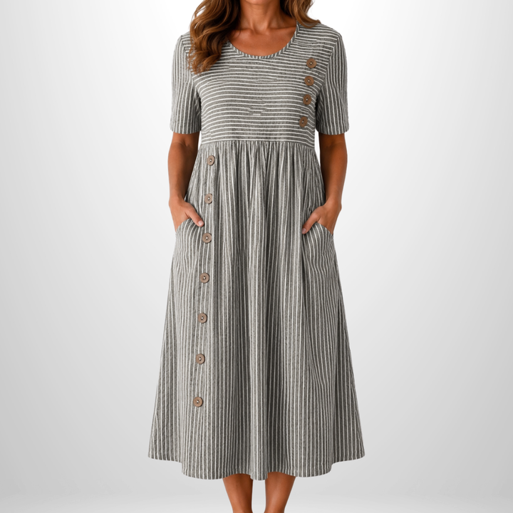 Wanda | Striped Midi Dress