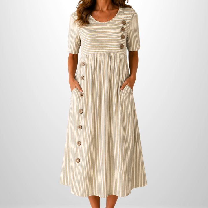 Wanda | Striped Midi Dress