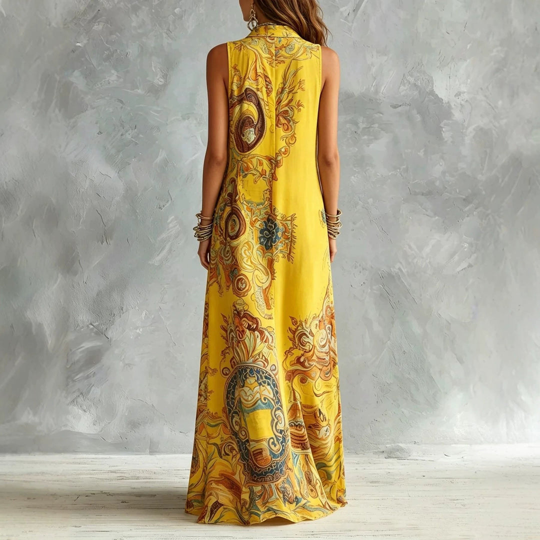 Solène | Baroque Maxi Shirt Dress