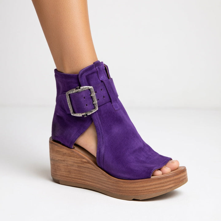 Orélisse™ | Open-toe Wedge Ankle Boots in Modern Style