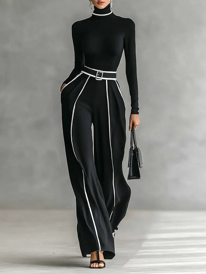 Vera™ | Elegant 2-Piece Set with Contrast Detailing