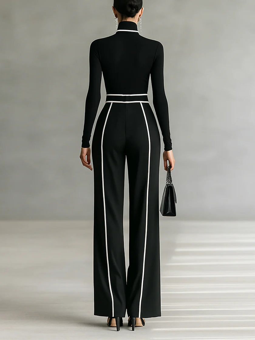 Vera™ | Elegant 2-Piece Set with Contrast Detailing