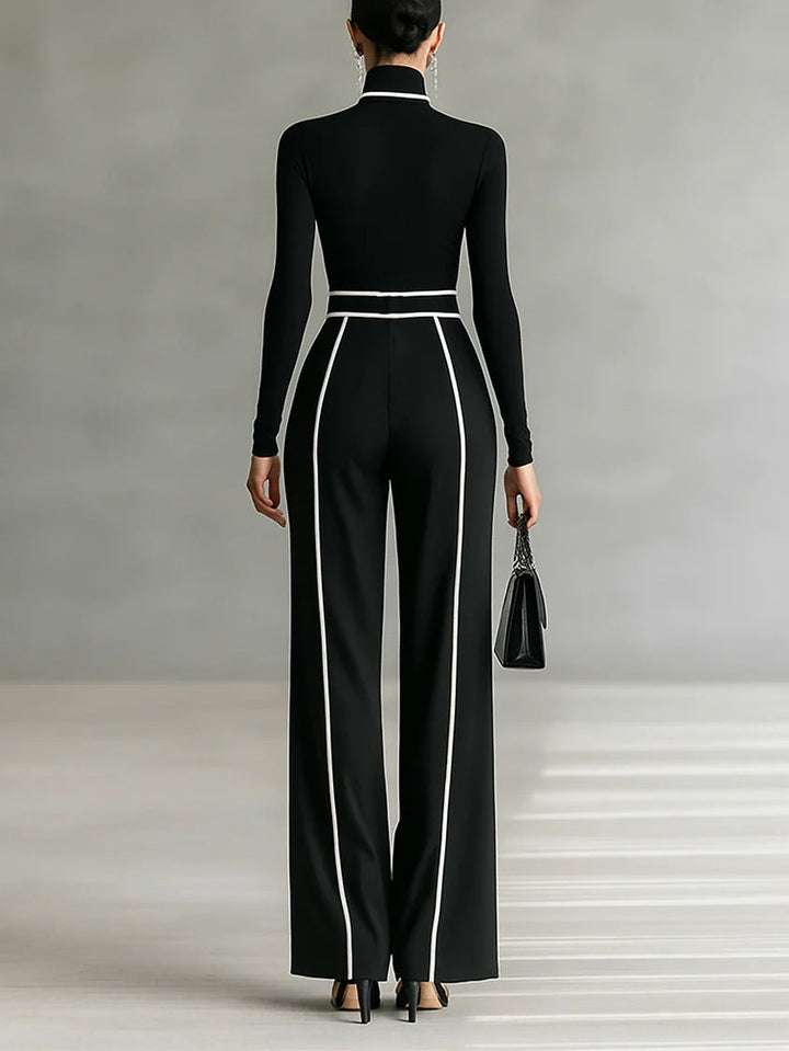 Vera™ | Elegant 2-Piece Set with Contrast Detailing