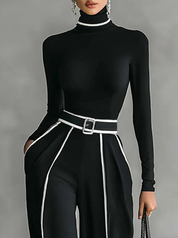 Vera™ | Elegant 2-Piece Set with Contrast Detailing