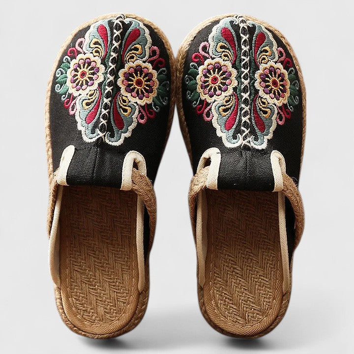 Marousse | Women Comfortable Handmade Floral Mules