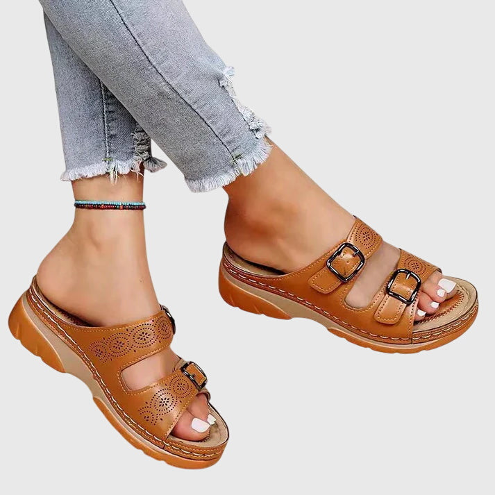 Diora™ | Women Orthopedic Leather Sandals
