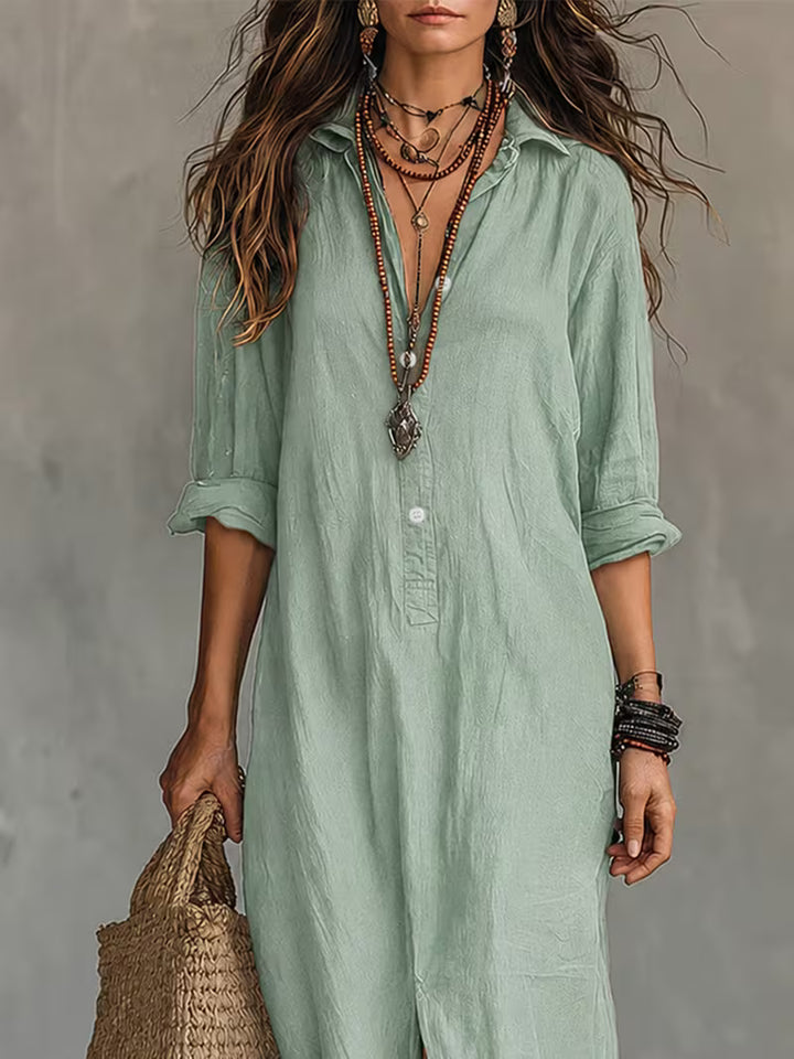 Amelia™ | Relaxed Linen Maxi Dress