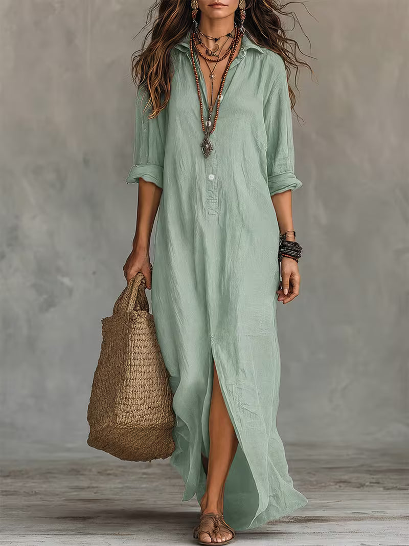 Amelia™ | Relaxed Linen Maxi Dress