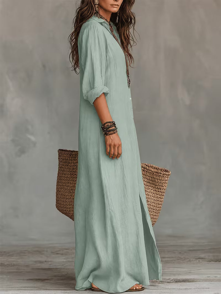 Amelia™ | Relaxed Linen Maxi Dress