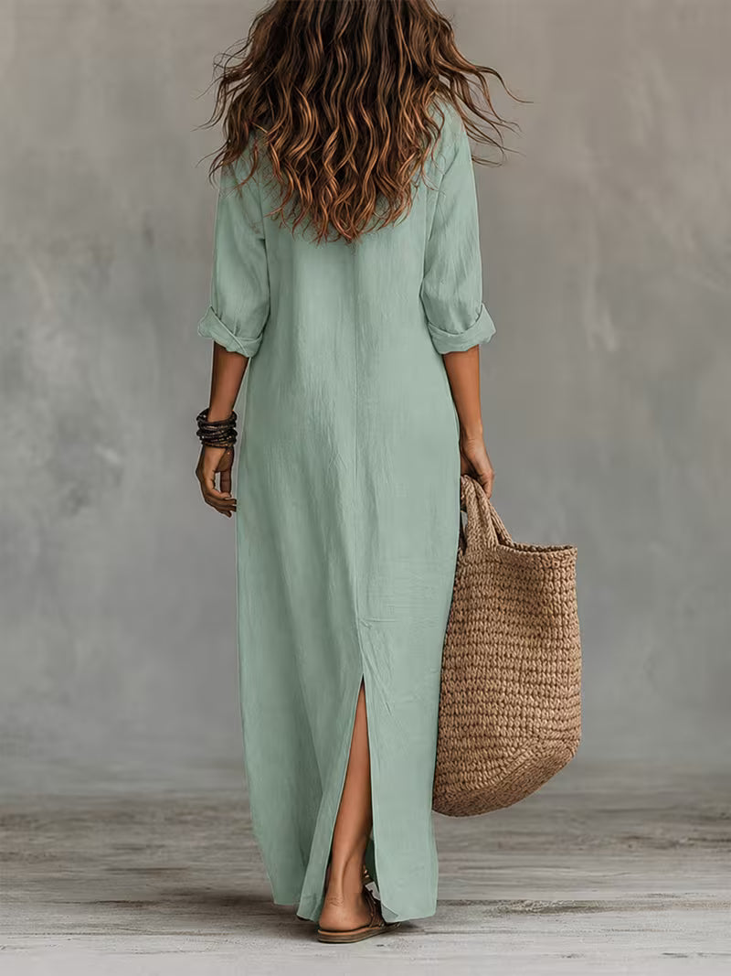 Amelia™ | Relaxed Linen Maxi Dress