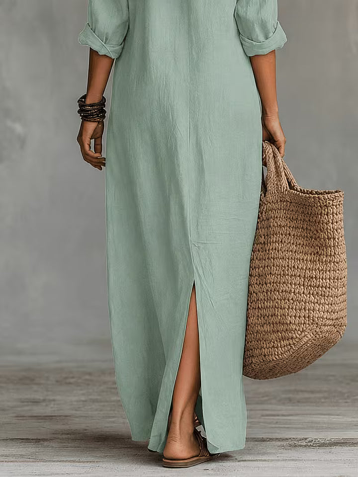 Amelia™ | Relaxed Linen Maxi Dress