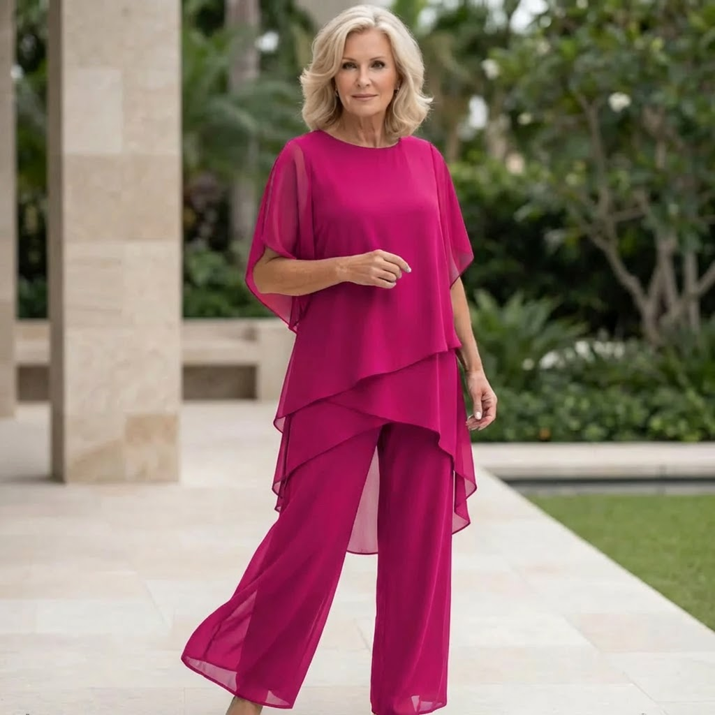 Celeste | Draped Palazzo Suit Set