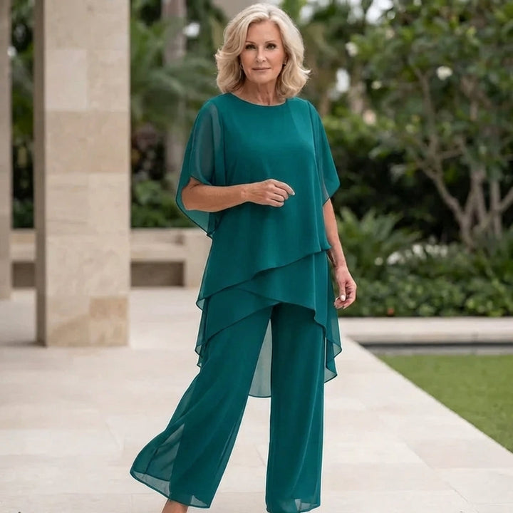 Celeste | Draped Palazzo Suit Set