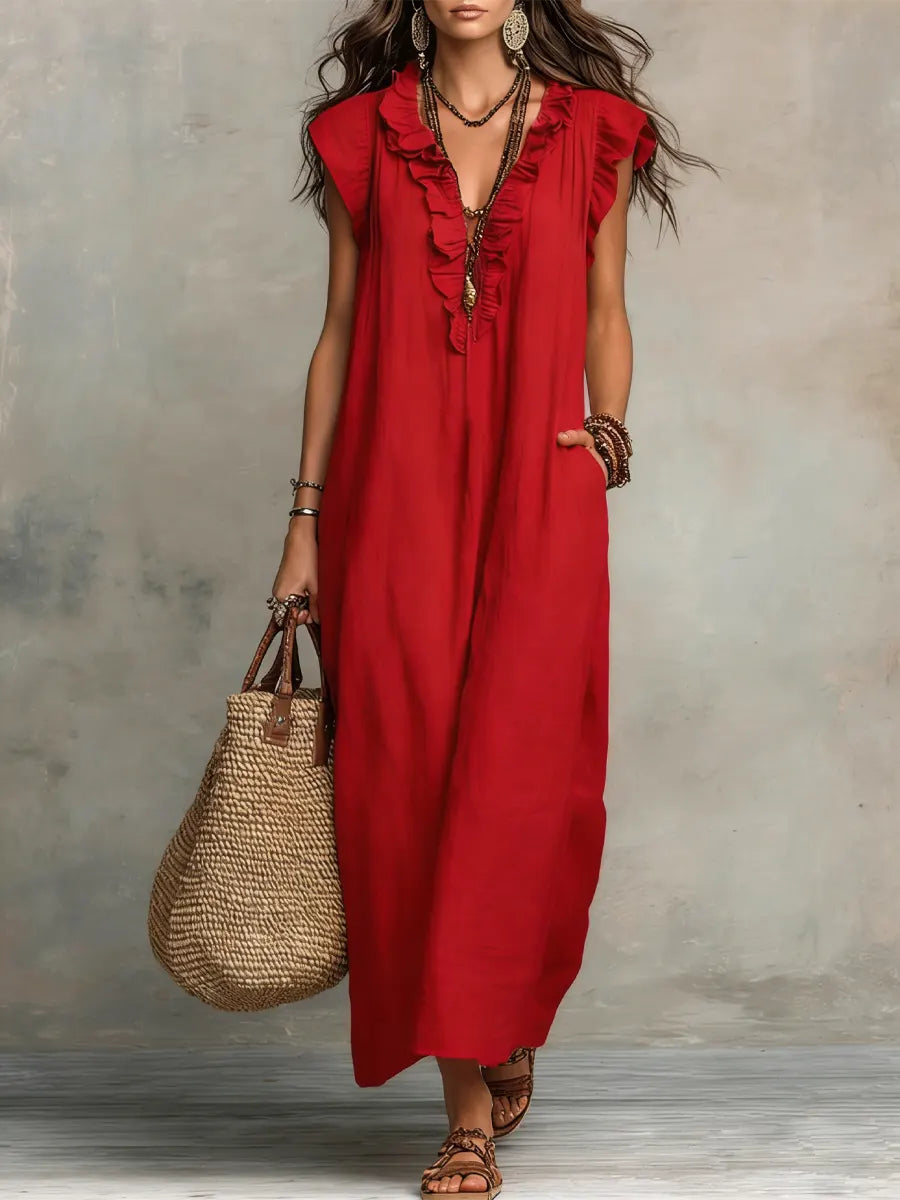 Evelyn | Elegant Bohemian Maxi Dress