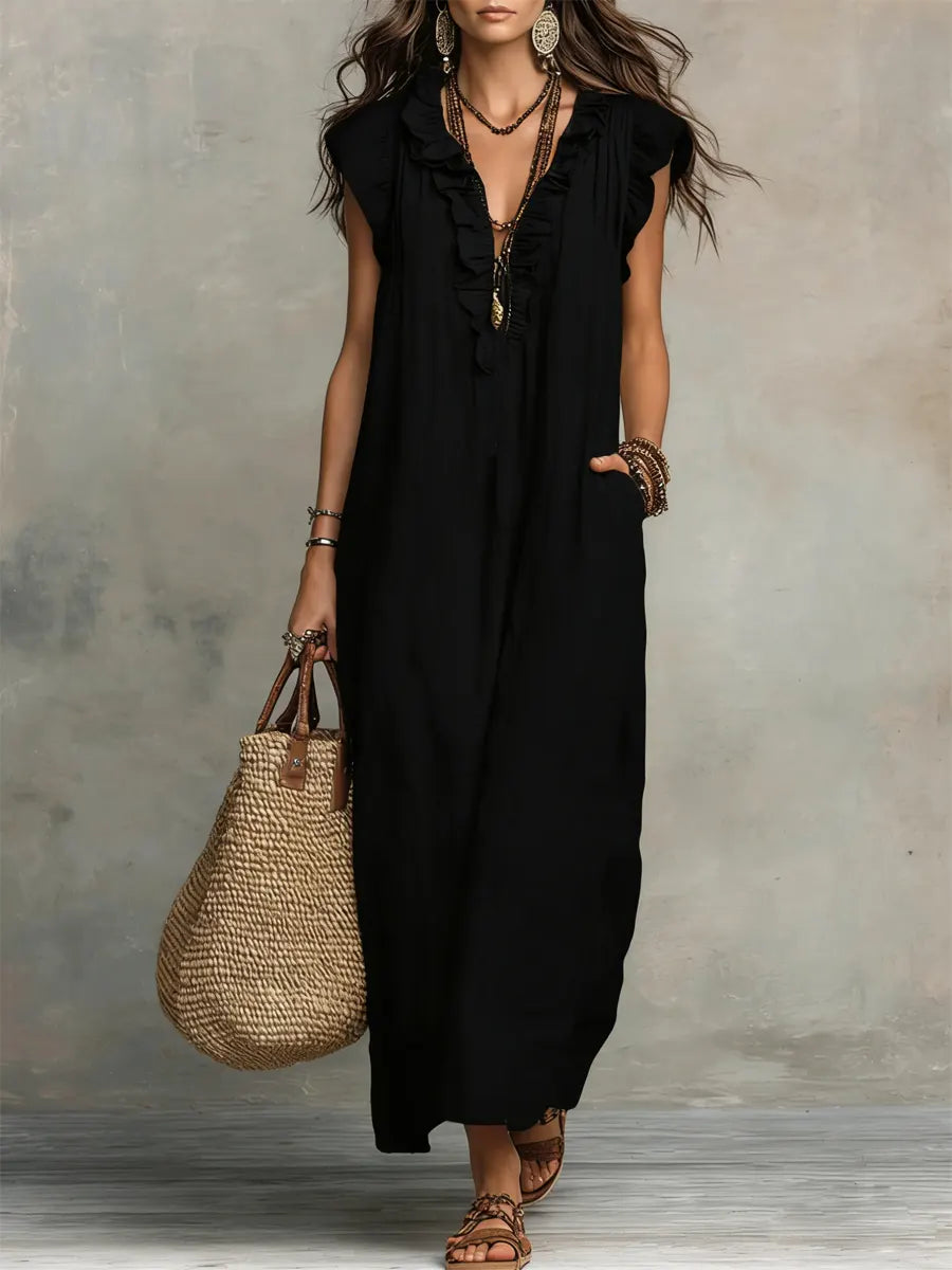 Evelyn | Elegant Bohemian Maxi Dress