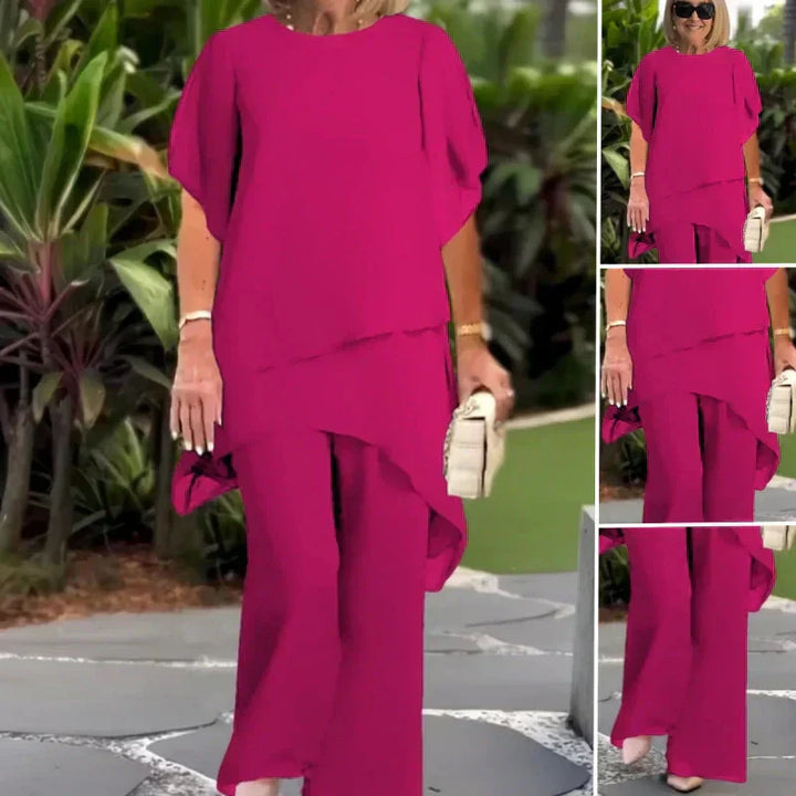 Celeste | Draped Palazzo Suit Set