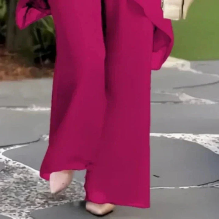 Celeste | Draped Palazzo Suit Set