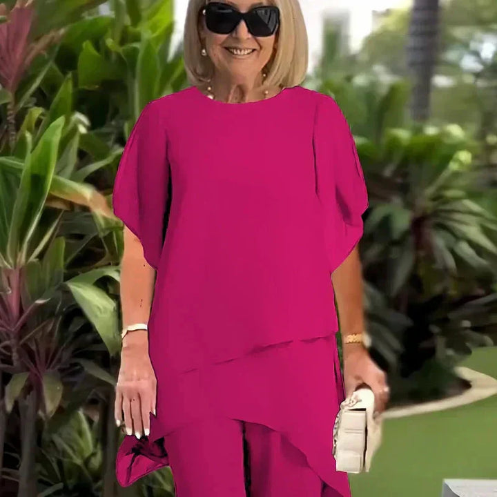 Celeste | Draped Palazzo Suit Set