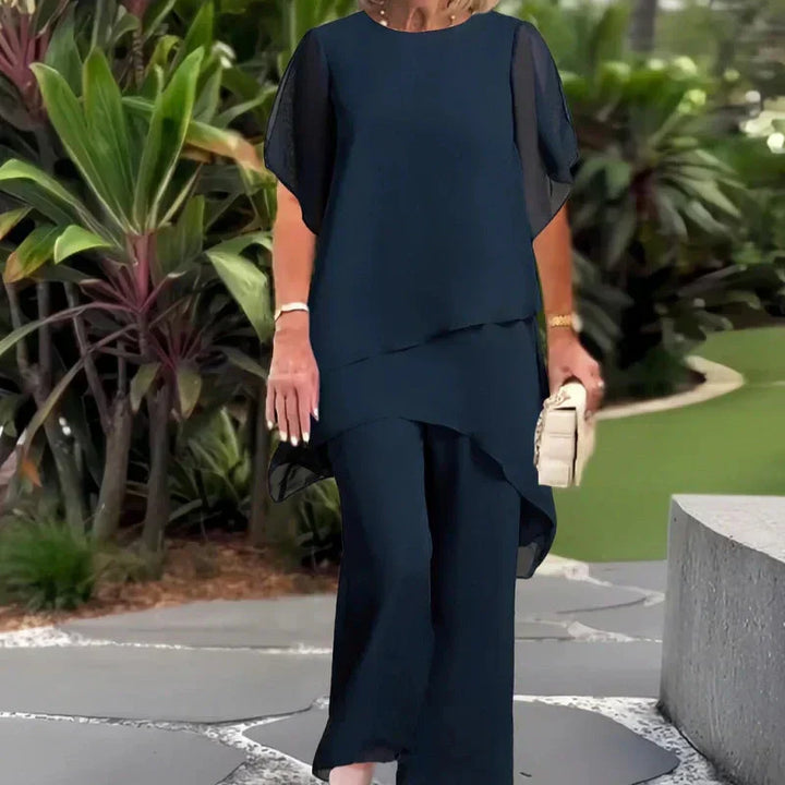 Celeste | Draped Palazzo Suit Set
