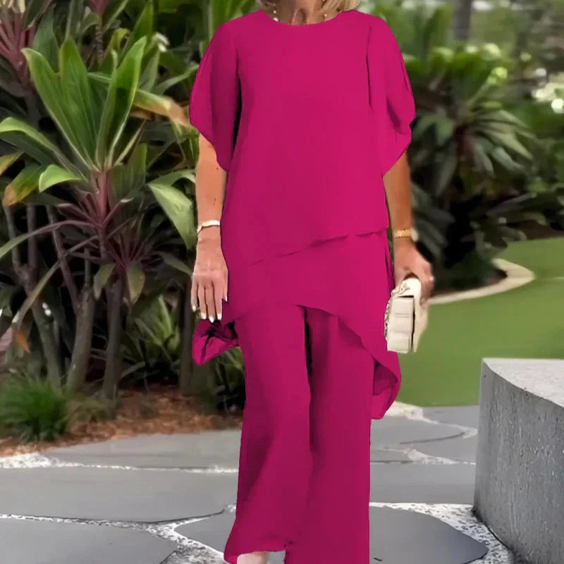 Celeste | Draped Palazzo Suit Set