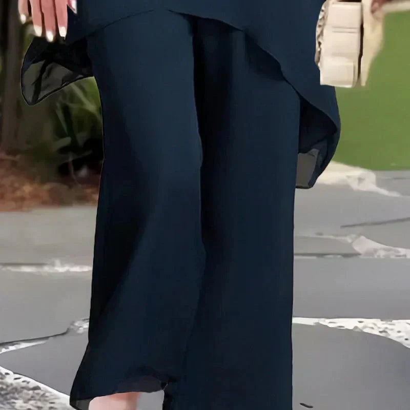 Celeste | Draped Palazzo Suit Set