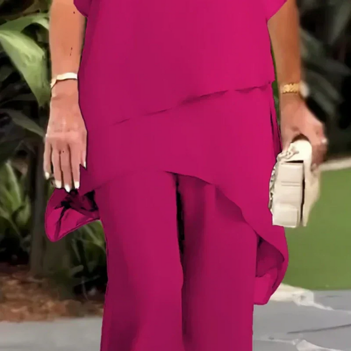 Celeste | Draped Palazzo Suit Set
